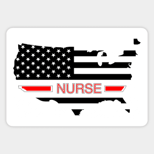 Thin Line Nurse Flag Magnet